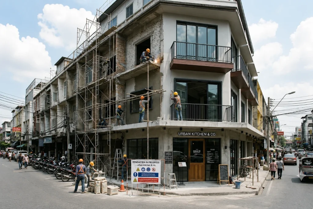 รีโนเวทอาคารพาณิชย์ 3 ชั้น โดยทีมช่างและวิศวกรผู้เชี่ยวชาญ