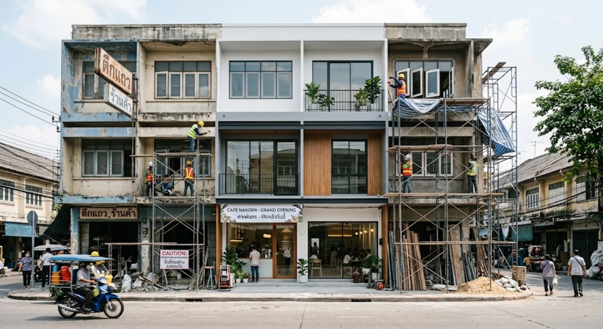 รีโนเวทอาคารพาณิชย์ใช้งบเท่าไร? รวมค่าใช้จ่ายก่อนเริ่มงาน
